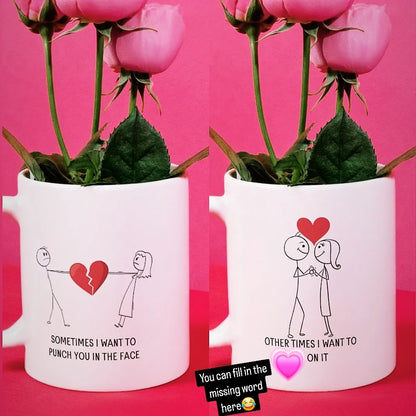 Novelty Valentine's Mug "I could punch"