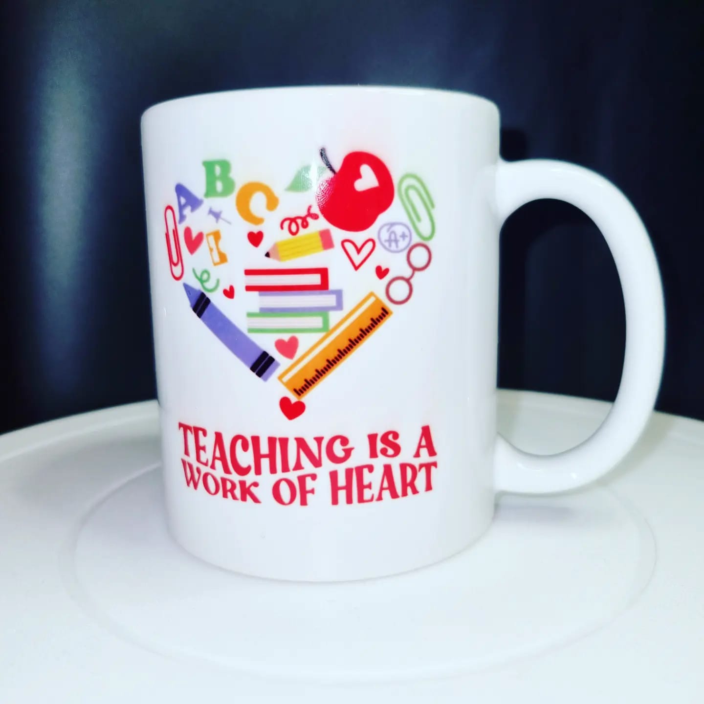 Teacher Mug (Teaching is a work of heart)